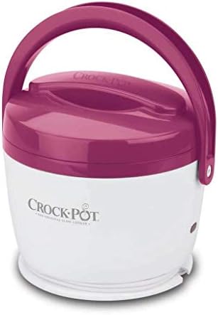 Rapid Heating Crock-Pot Lunch Crock Portable Food Warmer 20oz – Pink S03U - Portable Electric Lunch Box Food Warmer - Pink