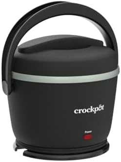 Rapid Heating Crock-Pot Electric Lunch Box Food Warmer 20oz – Black S26G - Leak-Proof Heated Bento Box Lunch Warmer Detail