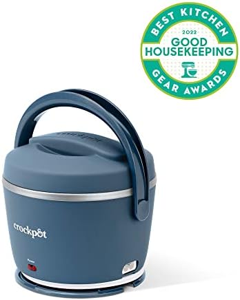 Leak-Proof Crock-Pot Electric Lunch Box Food Warmer 20oz – Faded Blue S22V - Portable Electric Lunch Box Food Warmer Detail