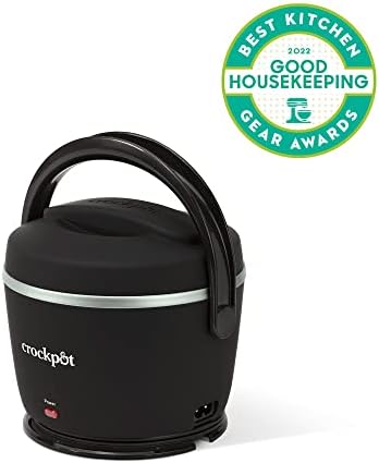 Rapid Heating Crock-Pot Electric Lunch Box Food Warmer 20oz – Black S26G - Leak-Proof Heated Bento Box Lunch Warmer Detail
