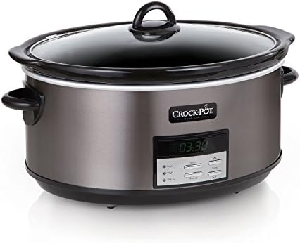 Programmable Crock-Pot 8 Quart Programmable Slow Cooker with Auto Warm S28G - Stainless Steel Slow Cooker with Locking Lid - Default Title