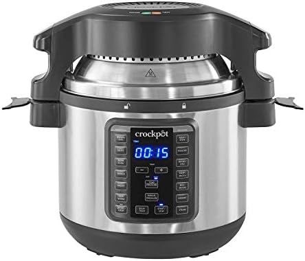 Speed-Cooking Crock-Pot Express Crisp 8 Quart 10-in-1 Pressure Cooker S06F - High-Pressure Instant Pot for Quick Family Dinners - Default Title