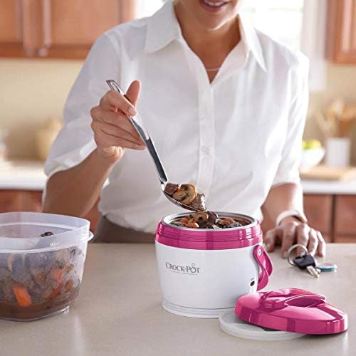 Rapid Heating Crock-Pot Lunch Crock Portable Food Warmer 20oz – Pink S03U - Portable Electric Lunch Box Food Warmer Detail