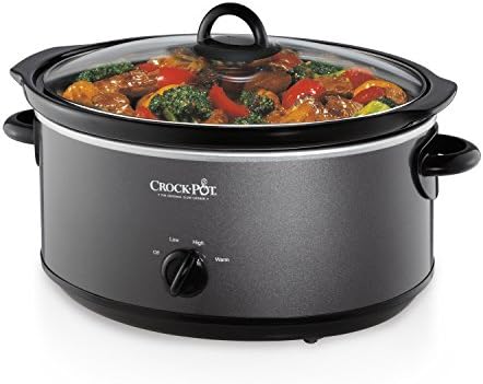 Triple-Insulated Crock-Pot 7 Quart Slow Cooker – Charcoal S09Q - Programmable Slow Cooker with Oval Ceramic Pot Detail