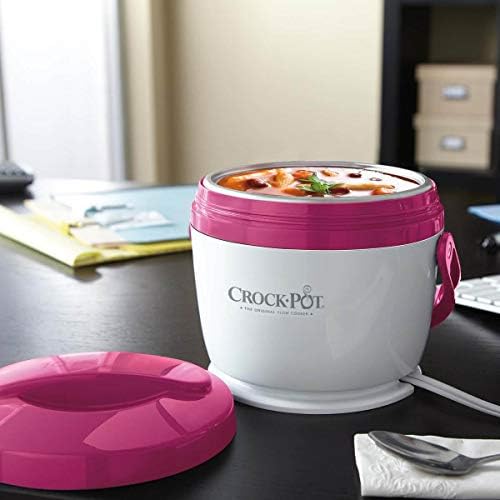 Rapid Heating Crock-Pot Lunch Crock Portable Food Warmer 20oz – Pink S03U - Portable Electric Lunch Box Food Warmer Detail