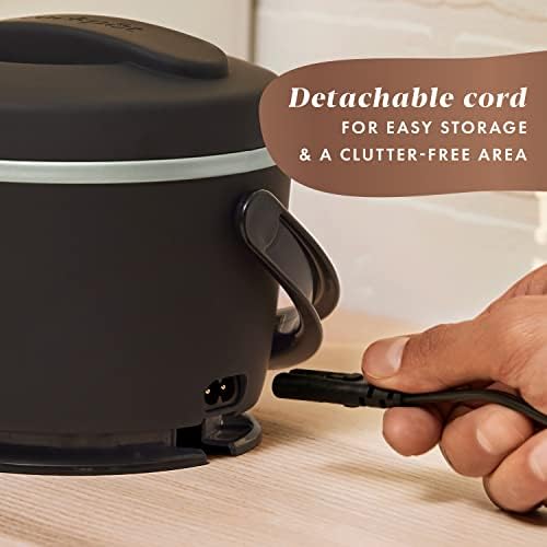 Rapid Heating Crock-Pot Electric Lunch Box Food Warmer 20oz – Black S26G - Leak-Proof Heated Bento Box Lunch Warmer Detail