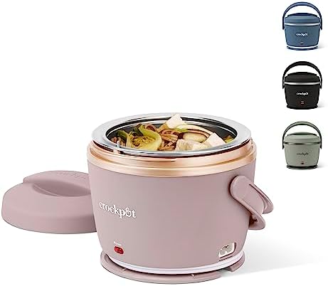 Mini Personal Crock-Pot Electric Lunch Box Food Warmer 20oz – Blush Pink S18G - Portable Electric Lunch Box Food Warmer - Blush Pink