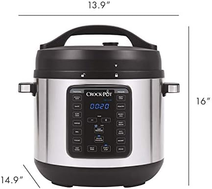 Smart Digital Crock-Pot 8 Quart Express Crock Multi-Use Pressure Cooker S05K - Heavy-Duty Stainless Steel Speed-Cooking Pot Detail