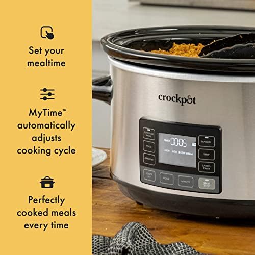 Large Capacity Crock-Pot 7 Quart Portable Programmable Slow Cooker with Timer S27U - Digital Crock Pot Slow Cooker for Family Meals Detail