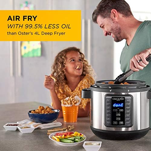 Speed-Cooking Crock-Pot Express Crisp 8 Quart 10-in-1 Pressure Cooker S06F - High-Pressure Instant Pot for Quick Family Dinners Detail