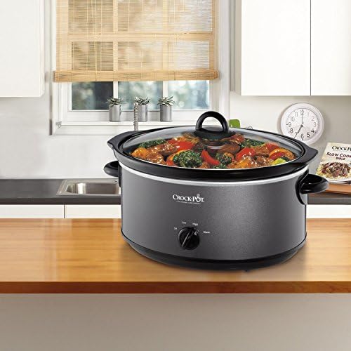 Triple-Insulated Crock-Pot 7 Quart Slow Cooker – Charcoal S09Q - Programmable Slow Cooker with Oval Ceramic Pot Detail