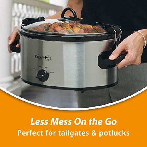 Large Capacity Crock-Pot Cook & Carry 6 Quart Portable Slow Cooker S07N - Digital Crock Pot Slow Cooker for Family Meals Detail