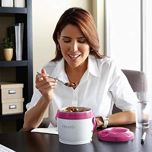 Rapid Heating Crock-Pot Lunch Crock Portable Food Warmer 20oz – Pink S03U - Portable Electric Lunch Box Food Warmer Detail