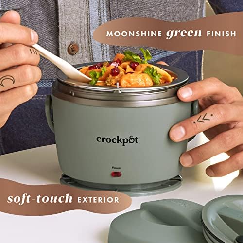 Mini Personal Crock-Pot Portable Electric Lunch Box Food Warmer – Green S21D - Mini Personal Food Warmer for Healthy Meal Prep Detail