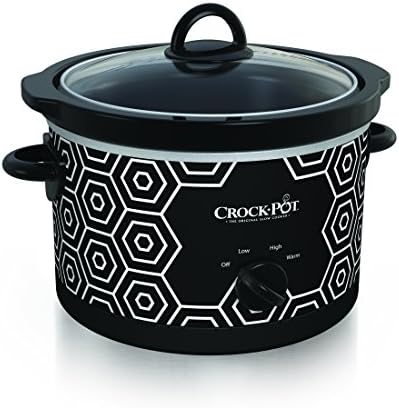 Triple-Insulated Crock-Pot 4.5 Quart Portable Slow Cooker – Black & White S11W - Stainless Steel Slow Cooker with Locking Lid - Default Title